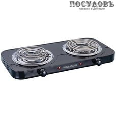 WillMark НS-215Т плита электрическая, 2-конфорочная, 2500 Вт, эмалированное покрытие, цвет черный