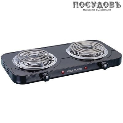 WillMark НS-215Т плита электрическая, 2-конфорочная, 2500 Вт, эмалированное покрытие, цвет черный