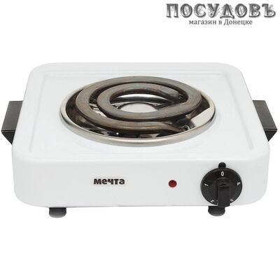 Мечта 111Т плита электрическая, 1-конфорочная, 1000 Вт, эмалированное покрытие, цвет белый