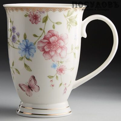 Beatrix МР026L1 кружка подарочная 350 мл, фарфор, белый с рисунком Амелия, в подарочной упаковке 1 шт.