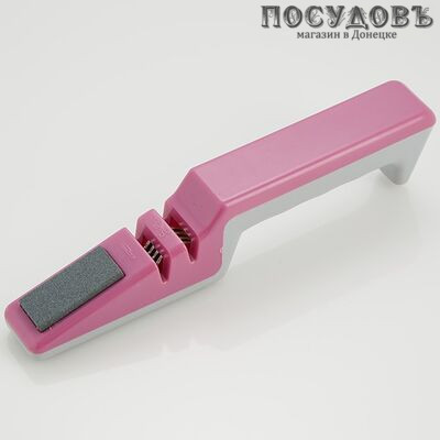 Webber ВЕ-5287, точило для ножей, 190 мм, цвет розовый, серый, Россия, на блистере 1 шт.