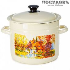 КМК Старая мельница 41804-202/6-У2 кастрюля с крышкой, слоновая кость, сталь эмалированная, 8,0 л, Ø230 мм, 2 пр. КМК Старая мельница 41804-202/6-У2 кастрюля с крышкой, слоновая кость, сталь эмалированная, 8,0 л, Ø230 мм, 2 пр.