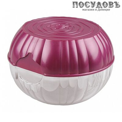 Phibo 431288604 контейнер для лука с крышкой, цвет красный, 99×99×70 мм, полистирол