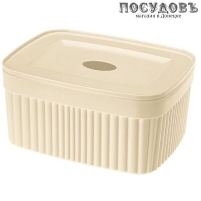 Бытпласт Velvet 433238707 лоток с крышкой, полипропилен, 150×115×70 мм, 900 мл, цвет бежевый