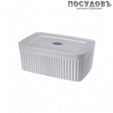 Бытпласт Velvet 433238830 лоток с крышкой, полипропилен, 230×150×90 мм, 2500 мл, цвет светло-серый