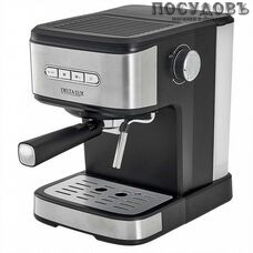 Delta Lux DE-2003 кофеварка рожковая, 850 Вт, 15 бар, цвет черный