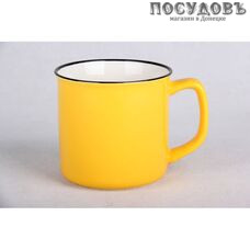 Коралл 4527 кружка желтая, фарфор, 350 мл 1 шт.