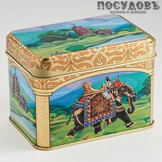РФЖУ Индийский слон 2 040-01571 банка для хранения с крышкой, 69×67×98 мм, 400 мл, жесть, Россия 1 шт.