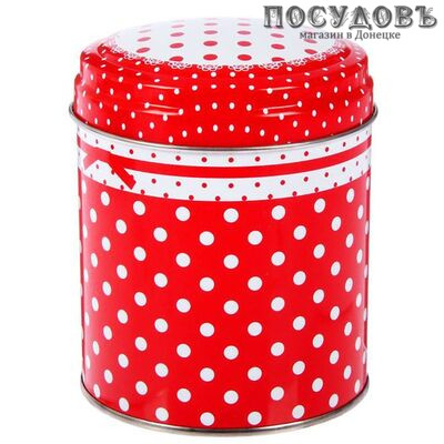 РФЖУ Горошек 080-01320 банка для хранения с крышкой,Ø99×110 мм, 800 мл, жесть, Россия 2 пр.