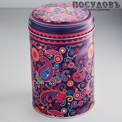 РФЖУ Турецкие огурцы 110-01011 банка для хранения с крышкой,Ø99×145 мм, 1100 мл, жесть, Россия 2 пр.