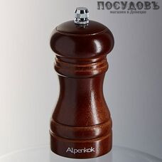 Alpenkok AK-7138K ручная мельница для специй, Ø50×115 мм, корпус дерево, керамические жернова, в упаковке 1 шт