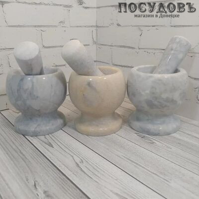 КНР 119-8кт ступка с пестиком 100×100 мм, мрамор, в упаковке 1 к-кт.