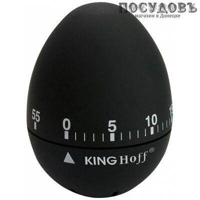 KING Hoff Яйцо 1620 KH таймер кухонный на 60 минут, пластик прорезиненный, 60×75 мм