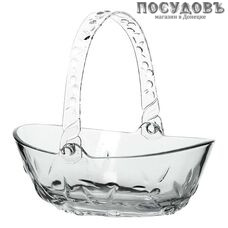 Pasabahce Perla 53793, корзина с ручкой, высота 86 мм, 164×230 мм, материал стекло, Россия, в упаковке 1 шт.