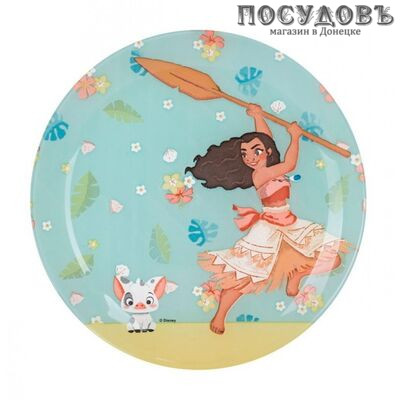 Luminarc Disney Vaiana N3951 тарелка десертная, Ø200 мм, стекло упрочненное, Франция 1 шт.