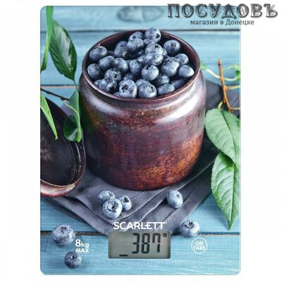 Scarlett Черника SC-KS57P60 весы кухонные, до 8,0 кг
