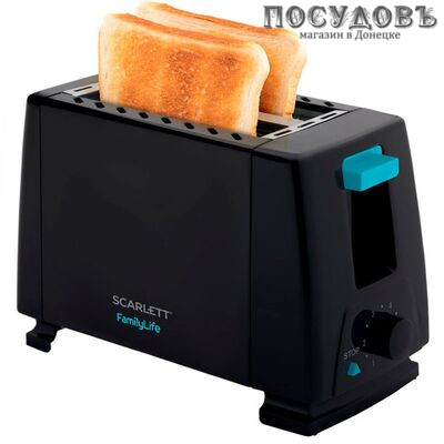 Scarlett SC-TM11022 тостер на 2 шт, 650 Вт, цвет черный