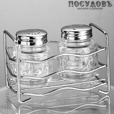 Webber BE-0066 набор для специй, стекло, хромированый металл, в упаковке 3 пр.