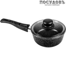 Горница Гранит кш1613аг ковш с крышкой 1,0 л, Ø160 мм, алюминий литой, гранитное покрытие, съемная ручка