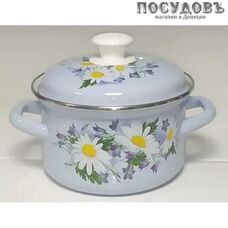 КМК 51915-353/6 кастрюля с крышкой, голубой, сталь эмалированная, 1,5 л