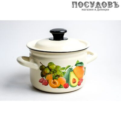 КМЗ Авокадо 41704-102/6-У4 кастрюля с крышкой 2,0 л, сталь эмалированная, цвет слоновой кости