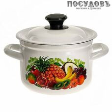 КМК Эквадор 41704-102/6-У4 кастрюля с крышкой 2,0 л, Ø180 мм, сталь эмалированная, цвет белый