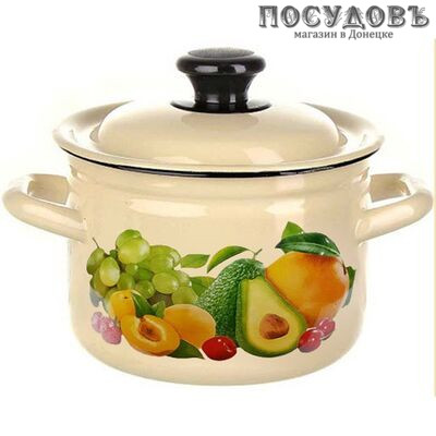 КМК Авокадо 41704-122/6-У4 кастрюля цилиндрическая бортовая, слоновая кость, сталь эмалированная, 3,0 л