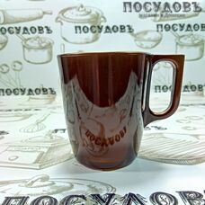 Luminarc Flashy Breakfast J1120 кружка, цвет коричневый, 250 мл, стекло упрочненное, Франция