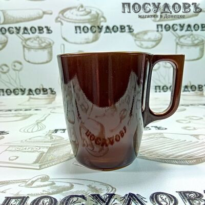 Luminarc Flashy Breakfast J1120 кружка, цвет коричневый, 250 мл, стекло упрочненное, Франция