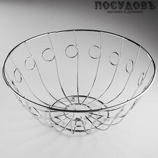 Webber BE-0461 фруктовница, сталь хромированная, Ø230×100 мм, в упаковке 1 шт.