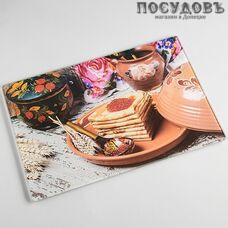 Alparaisa Блины с икрой RD0065/1-ST доска разделочная, материал стекло закаленное,  200×300×4 мм, Россия, 1 шт.