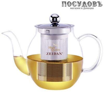 ZEIDAN Z-4255 чайник заварочный с фильтром, стекло жаропрочное, 1000 мл