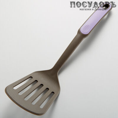 Alpenkok Lavender AK-5247Y, лопатка, 315×90 мм, нейлон, цвет черный с лавандовым, на блистере 1 шт.