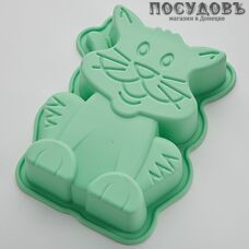 Webber Кот BE-4396S форма для выпечки, силикон, 200×160×45 мм, цвет зеленый