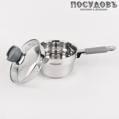 Maestro MR-3507-16S ковш с крышкой 1,7 л, сталь нержавеющая, Ø160 мм, 1 шт.