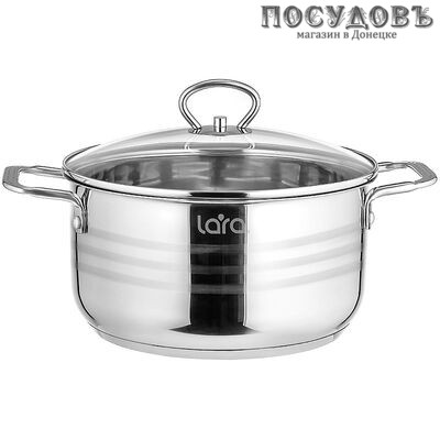 LARA Standart LR02-01 кастрюля с крышкой 1,5 л, Ø160 мм, сталь нержавеющая AISI 201, капсульное дно