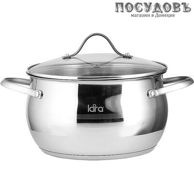 LARA Apple LR02-31 кастрюля с крышкой 2,1 л, Ø160 мм, сталь нержавеющая AISI 201, капсульное дно