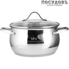 LARA Apple LR02-32 кастрюля с крышкой 2,8 л, Ø180 мм, сталь нержавеющая AISI 201, капсульное дно