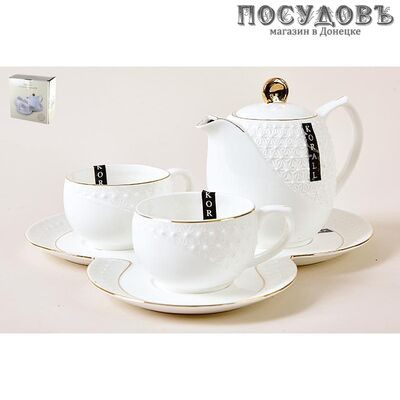 Коралл Снежная королева CMB0121-A чайный сервиз, керамика, 1 шт. подставка, 4 пр.