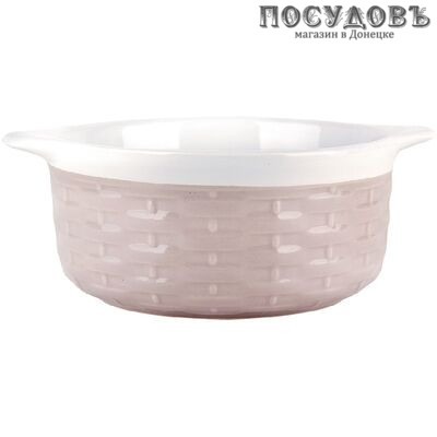 Коралл Кантри HEN1357 бульонница, керамика, цвет бежевый, 630 мл