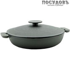 Биол 1740К жаровня с крышкой Ø400×96 мм, чугун литой Биол 1740К жаровня с крышкой Ø400×96 мм, чугун литой