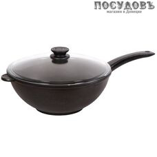 Биол WOK 3002ПС сковорода вок с крышкой, 5,0 л, Ø300×120 мм, алюминий литой, антипригарное покрытие Greblon Биол WOK 3002ПС сковорода вок с крышкой, 5,0 л, Ø300×120 мм, алюминий литой, антипригарное покрытие Greblon