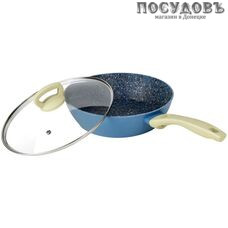 LARA Santorini LR01-12-32 сковорода вок с крышкой, 4,6 л, Ø320 мм, алюминий кованный, гранитное покрытие