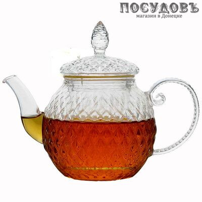 ZEIDAN Z-4324 чайник заварочный с фильтром, стекло термостойкое, 1000 мл