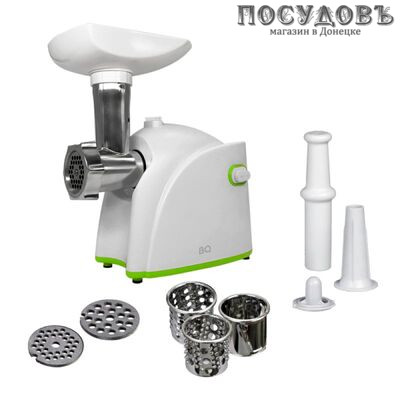 BQ MG1002 мясорубка электрическая 1400 Вт, 1,6 кг/мин, цвет белый с зеленым
