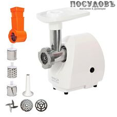 Аксион М25.03 мясорубка электрическая с насадками 1500 Вт, цвет белый