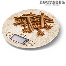 HOLT Корица HT-KS-003 весы кухонные-платформа, до 8,0 кг, цвет светлый с рисунком, гарантия 1 год