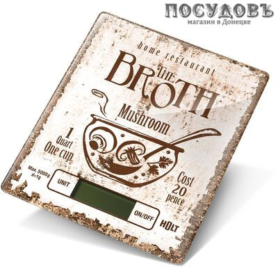 HOLT Poster HT-KS-004 весы кухонные-платформа, 187×160×28 мм, до 5 кг, гарантия 1 год