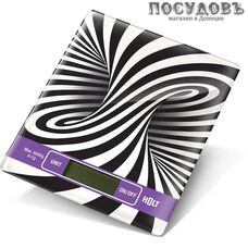 HOLT Spiral HT-KS-004 весы кухонные-платформа, до 5,0 кг, цвет белый с черным, гарантия 1 год