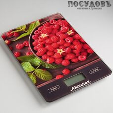 Аксинья КС-6502 Сочная малина весы кухонные-платформа, 215×150×20 мм, до 5 кг, гарантия 1 год